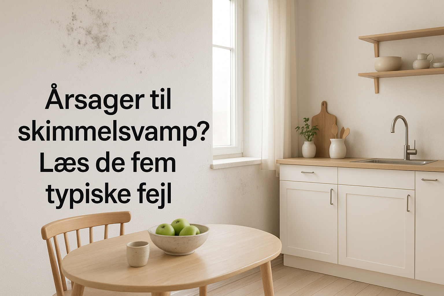 De 5 hyppigste årsager til skimmelsvamp i danske hjem